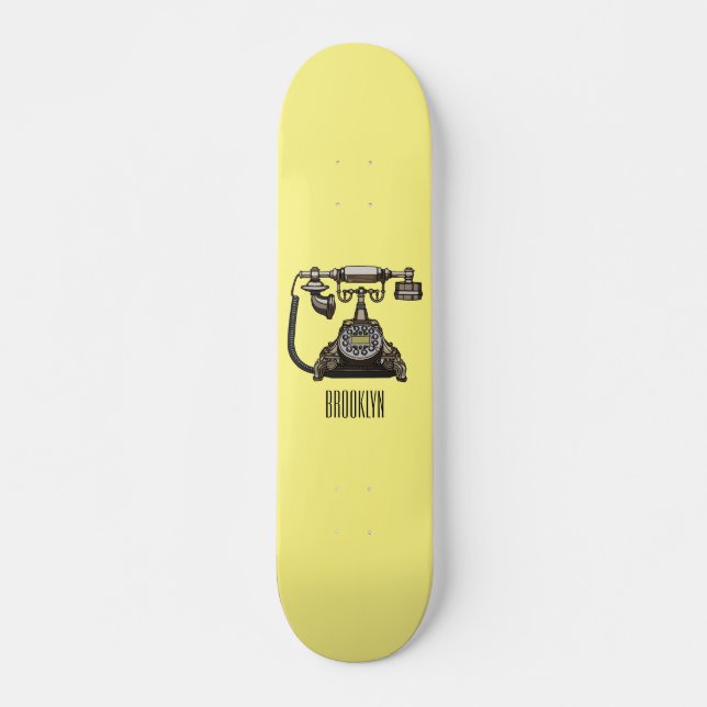 Skate Ilustração de desenho telefônico (Frente)