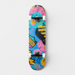 Skate Ilustração de esboços e rabiscos