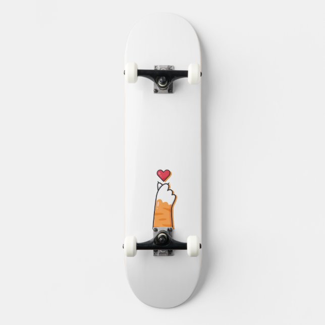 Skate Ilustração de Gato Fofo (Frente)