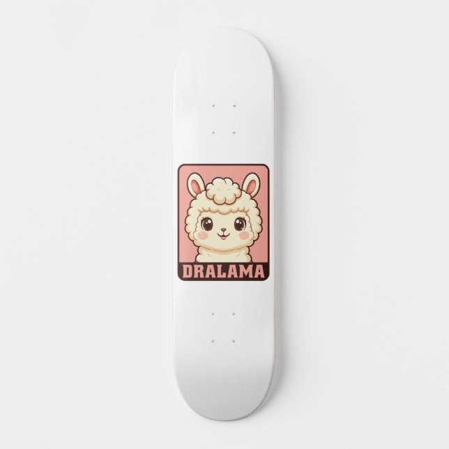 Skate Ilustração de lhama fofa design (Frente)