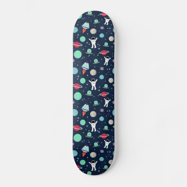Skate ilustração de padrão espacial (Frente)