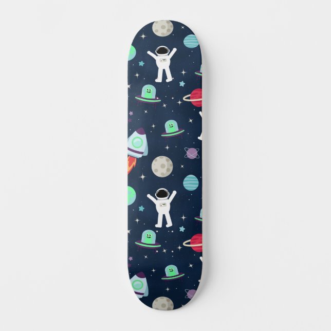 Skate ilustração de padrão espacial (Frente)