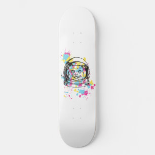 Skate Ilustração do Astronauta Gato