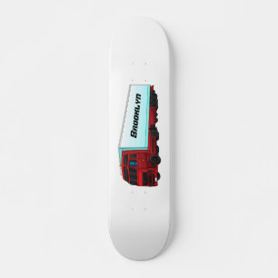 Skate Ilustração do caminhão do trailer vermelho