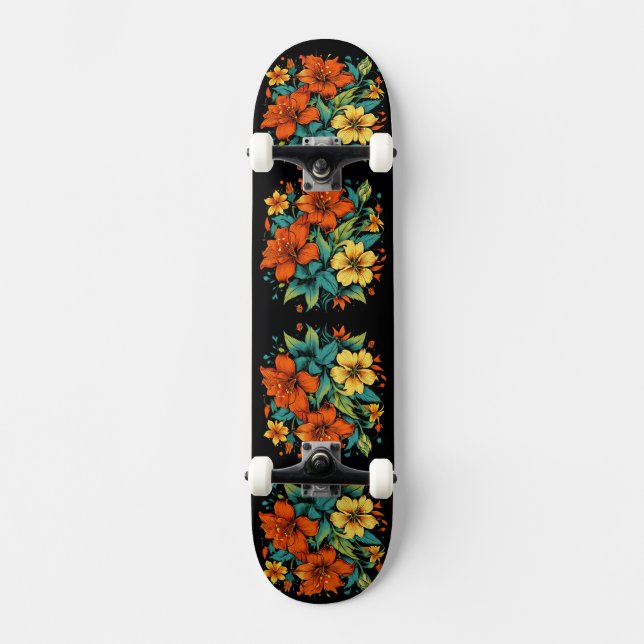 Skate Ilustração Floral (Frente)