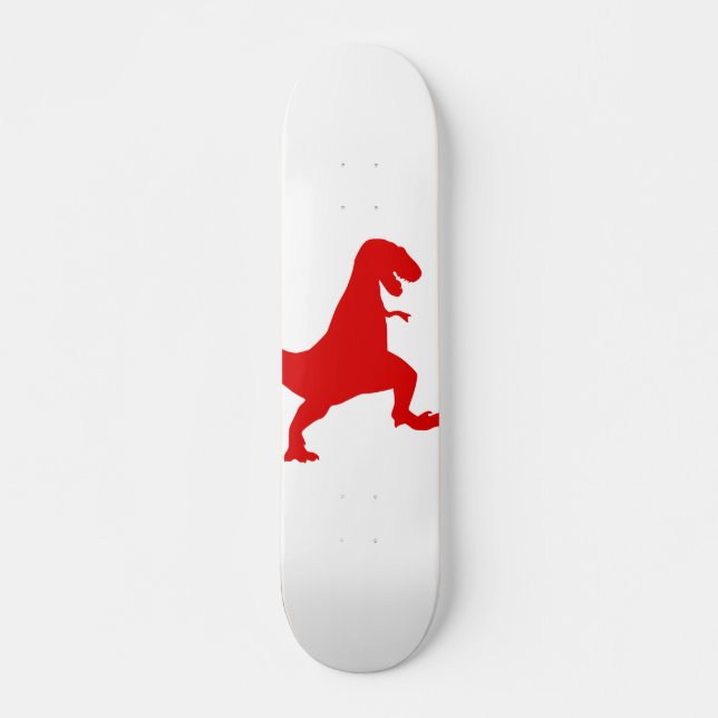 Skate Ilustração silhueta de um tiranossauro rex (Frente)