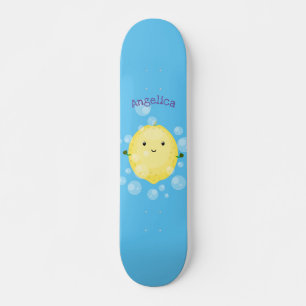 Skate Imagem das bolhas de fruta de limão-branco