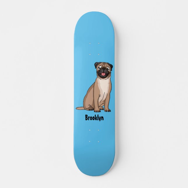 Skate Imagem de desenho animado de cachorro feliz e engr (Frente)