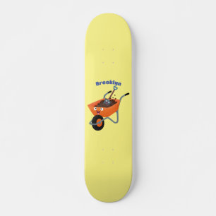 Skate Imagem de desenho animado de carrinho de mão laran