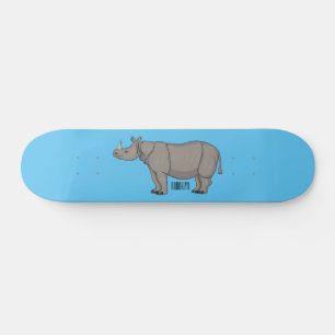 Skate Imagem do desenho animado de Javan rhinoceros