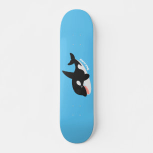 Skate Imagem engraçada de desenho animado de orca