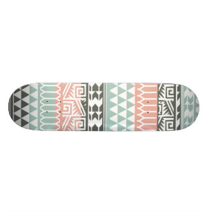 Skate Impressão Azul Cor-de-rosa Abstrato Aztec Tribal
