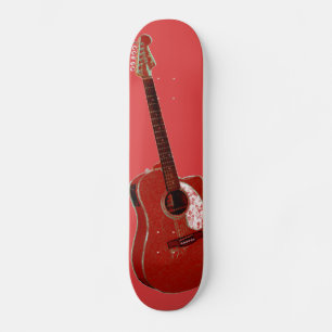 Skate Impressão de arte de guitarra