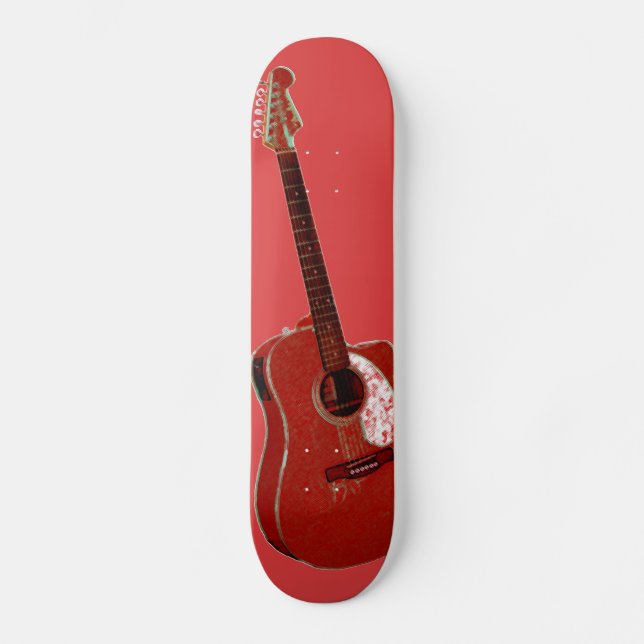 Skate Impressão de arte de guitarra (Frente)