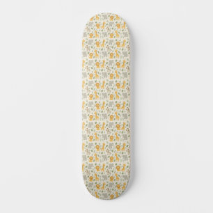 Skate impressão de berçário de animais da savana