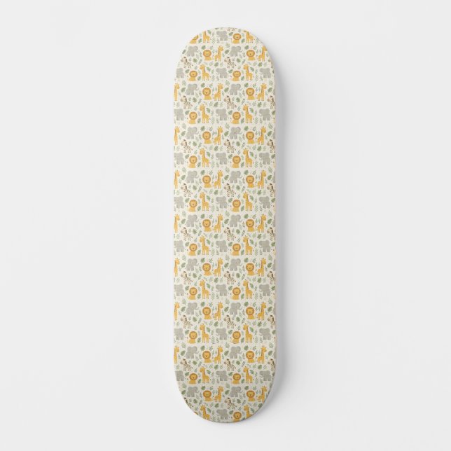 Skate impressão de berçário de animais da savana (Frente)