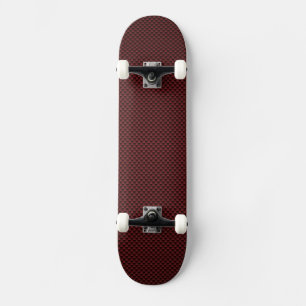 Skate Impressão de Estilo de Fibra de Carbono Vermelho 