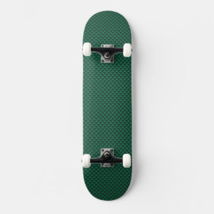 Skate Impressão de fibra de carbono verde lacrimogêneo