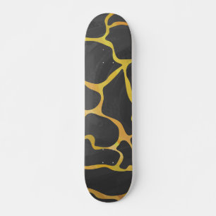 Skate Impressão de Girafa Preto e Amarelo