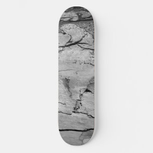 Skate Impressão de madeira branca e negra