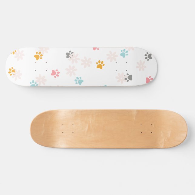 Skate Impressão de Paw (Horz)