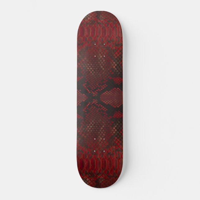 Skate Impressão de Python Vermelho e Negro (Frente)