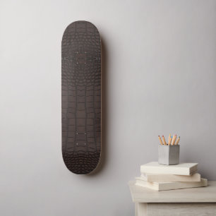 Skate Impressão de Textura de Alligador Marrom