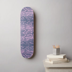 Skate Impressão em Animais de Snakeskin Rosa