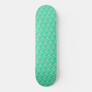 Skate impressão floral artística