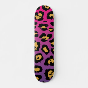 Skate Impressão Leopardo Roxo