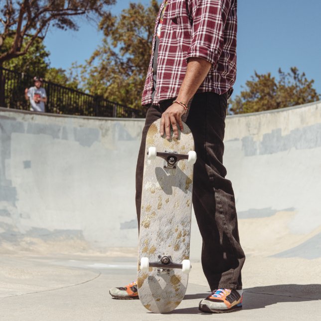 Skate Impressão Metálico Dourado Faux Cowhide Ocidental (Ao ar livre 2)