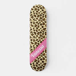 Skate Impressão Personalizada Leopardo - Raparigas