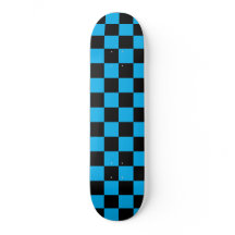 Impressão Xadrez Azul e Preto