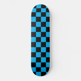 Skate Impressão Xadrez Azul e Preto