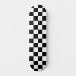 Skate Impressão Xadrez Preto e Branco