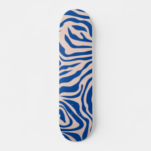 Skate Impressão Zebra Azul Zebra Stripe Impressão Animal
