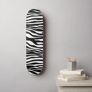 Skate Impressão Zebra, Banhas Zebra, Preto E Branco