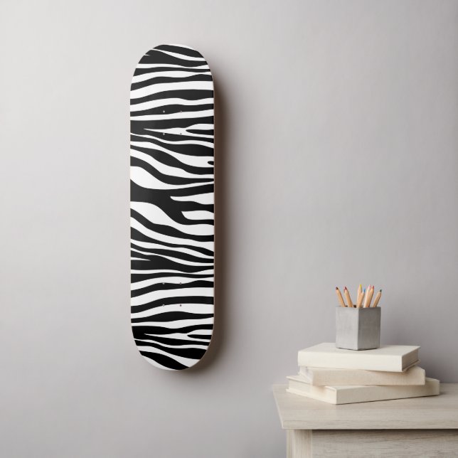 Skate Impressão Zebra, Banhas Zebra, Preto E Branco (Arte de parede)