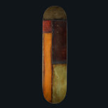 Skate Impressionista automático de Jennifer Goldberger<br><div class="desc">Cores autóctones permeiam esta pintura impressionista de Jennifer Goldberger. Vermelho,  marrom,  bronzeado e laranja escuro povoam os painéis geométricos que compõem o fundo dessa peça. Comprar cópia hoje!</div>