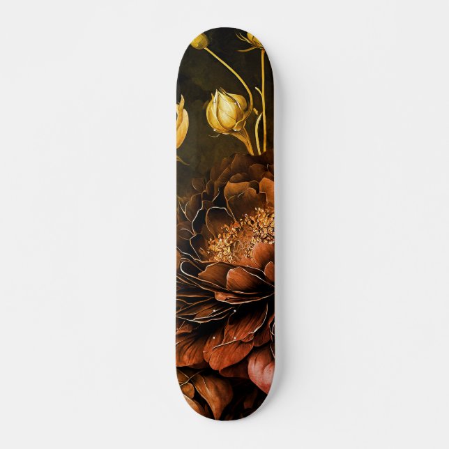 Skate Incrível Acento de ferrugem de Convênio Flores de  (Frente)