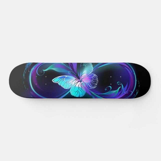 Skate Infinidade brilhante com borboleta mágica (Horz)