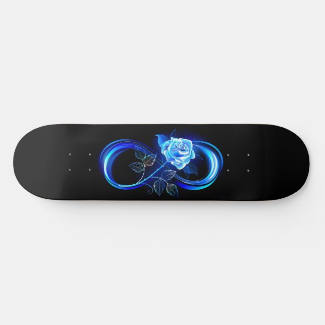 Skate Infinito brilhante com rosa azul (Horz)