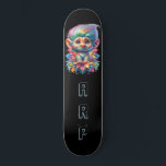 Skate *~* Iniciais Troll Arco-Íris Neon Hair AP89<br><div class="desc">(Pesquise o código AP89 para itens de Troll e AP88 para itens de tema medieval ) Transferência fácil para outros produtos Zazzle. Skateboard de fundo BLACK. O brilhante e feliz Neon Rainbow colorido apenas pop as imagens e LETRAS do TROLL. Personalize / Personalize suas INICIAIS / MONOGRAM. Whimsical e muito...</div>