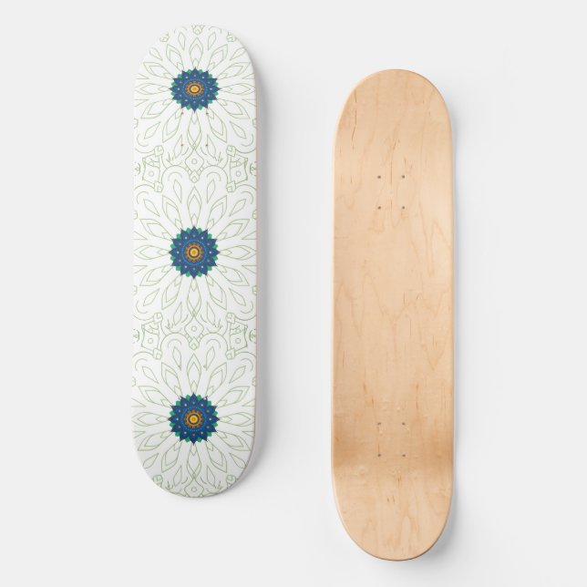 Skate inspiração no pavão (Frente)