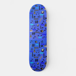 Skate Instrumentos Musicais Azuis ,
