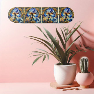 Skate Íris Espiritual Art Nouveau Motivo Floral Simétric