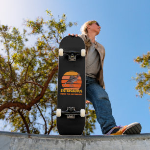 Skate Irmãs Engraçadas Dinossauro Irmã Humor Design