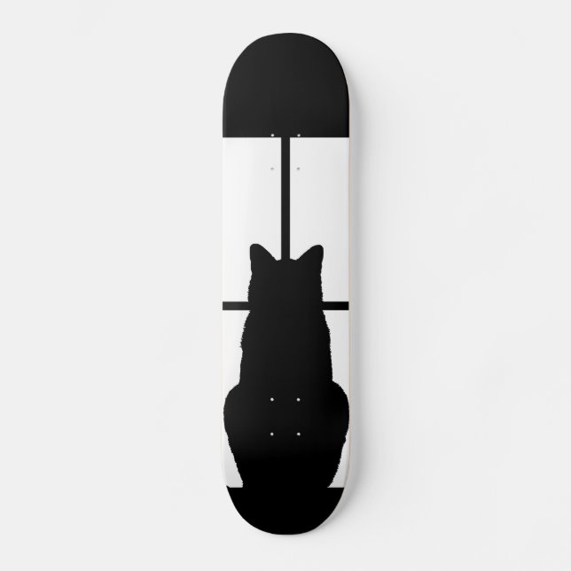 Skate Janela Black Cat Clique para Personalizar um decor (Frente)