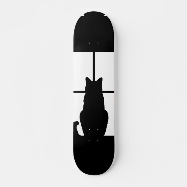 Skate Janela Black Cat Clique para Personalizar um decor (Frente)