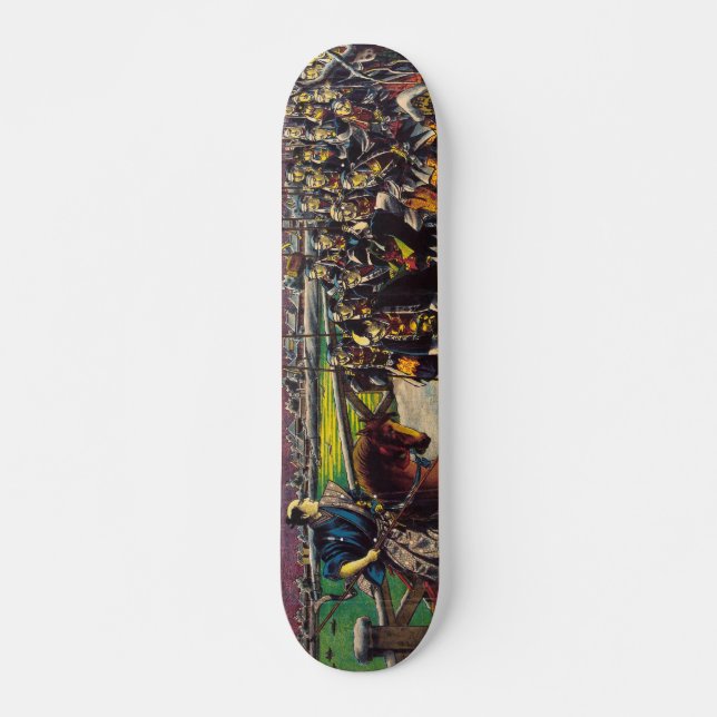 Skate Japonês pintura histórica bushido samurais (Frente)